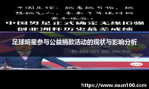 足球明星参与公益捐款活动的现状与影响分析
